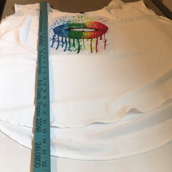 A’jumma sleeveless white semi sheer blouse size 3X - Picture 12 of 15